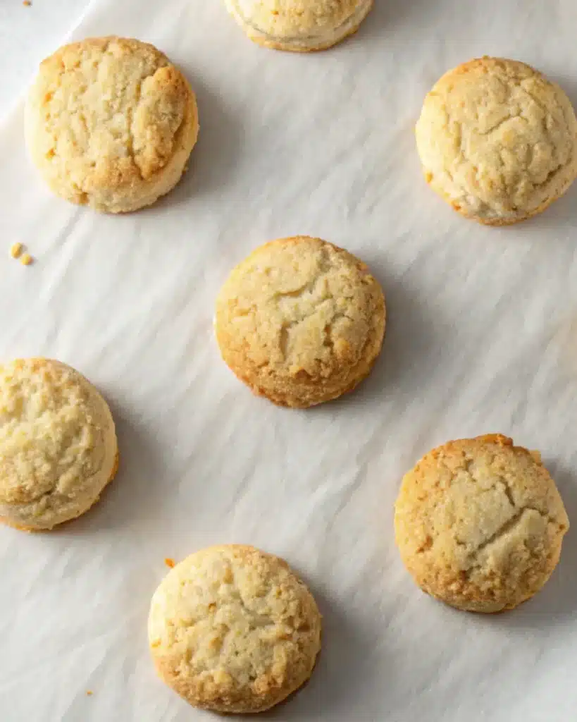 Easy 4-Ingredient Gluten Free Biscuits: A Simple, Delicious Recipe for Every Kitchen 3 Top view of Easy 4-Ingredient Gluten Free Biscuits on white parchment