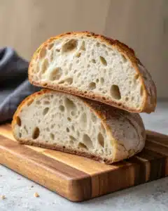 gluten free sourdough bread stacked open crumb