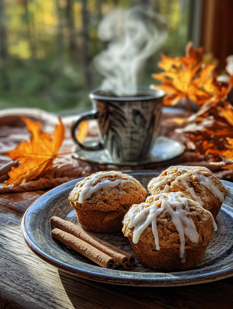Gluten-Free Pumpkin Cream Cheese Muffins (Starbucks Copycat) – Moist, Fluffy & Irresistible 4 serving gluten-free pumpkin cream cheese muffins with coffee