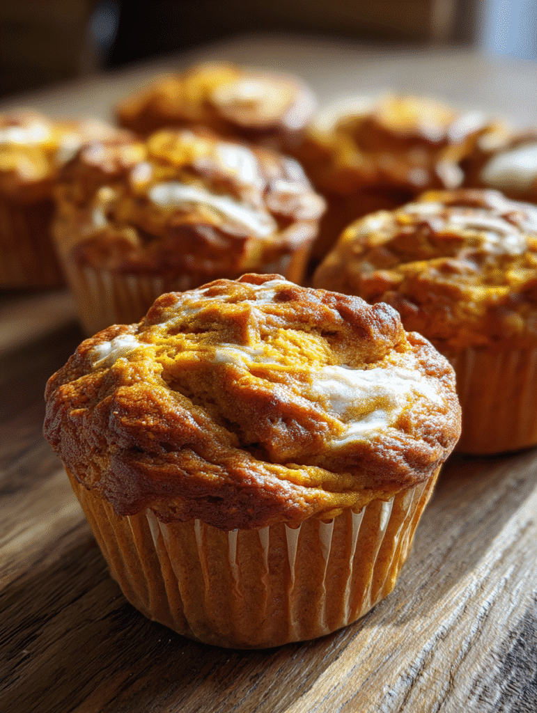 gluten-free pumpkin cream cheese muffins fresh baked