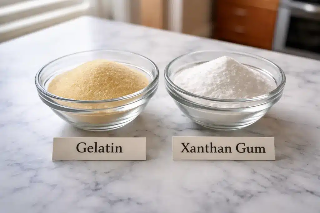 gelatin vs xanthan gum gluten free baking