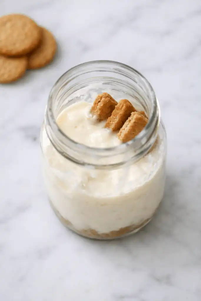 cheesecake won't set gluten free liquid yogurt in glass jar with cookies
